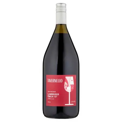 Tavernello вино полусухое игристое Lambrusco Frizzante Abboccato Emilia IGT, 1,5 л