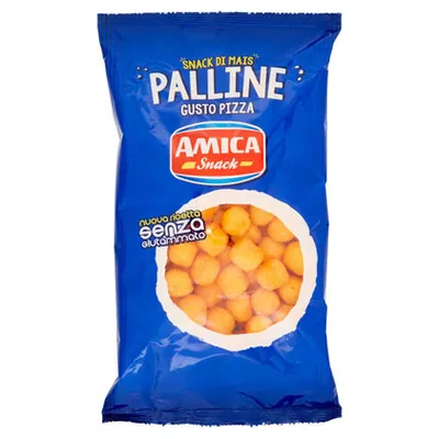 Amica Chips pizza flavour corn balls, 125 g
