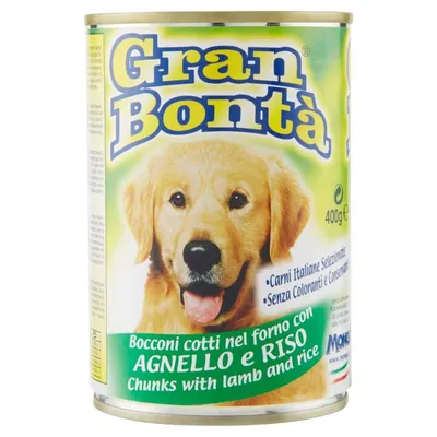 Gran Bontà dog chunks with lamb and rice, 400 g