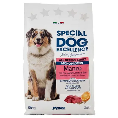 Monge Special Dog Excellence монопротеиновый сухой корм для собак всех пород с говядиной, 3 кг