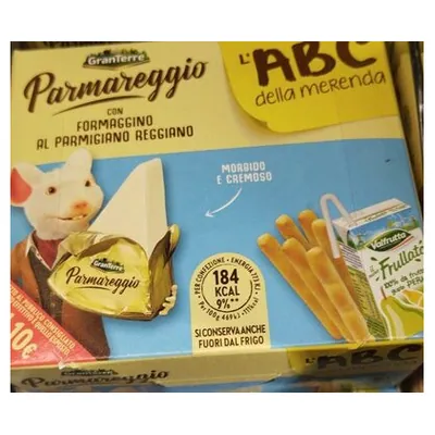 Parmareggio набор для перекуса ABC с плавленым сырком, 1 шт.