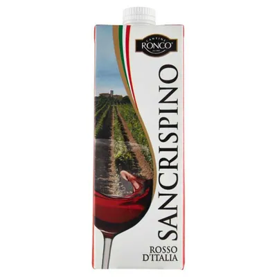 Ronco Sancrispino Красное сухое вино Rosso D'Italia, 1 л, 11%