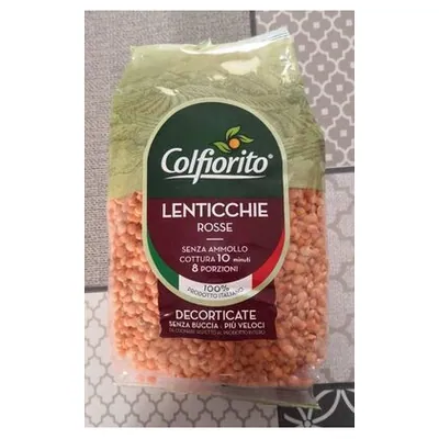 Colfiorito чечевица красная колотая, 400 г