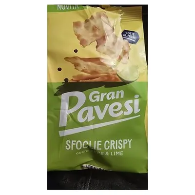 Gran Pavesi хрустящие снеки со вкусом лайма и перца, 150 г
