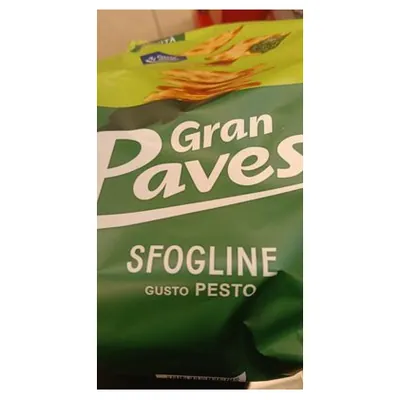 Gran Pavesi мини-крекеры со вкусом соуса песто Sfogline Pesto, 6x30 г
