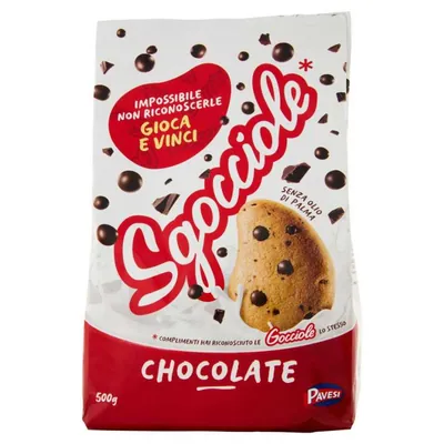 Pavesi Gocciole Cioccolato печенье с шоколадными каплями, 500 г