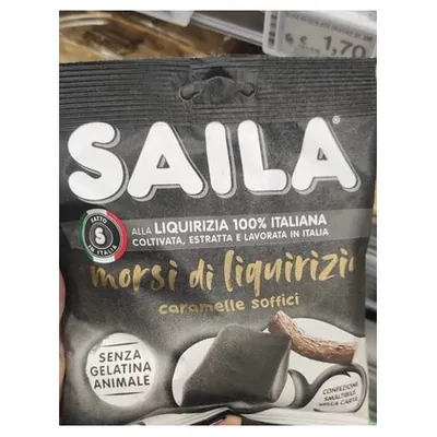 Saila Morsi Liquirizia лакричные конфеты, 100 г