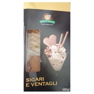 Gecchele вафельные трубочки Sigari e Ventagli, 100 г