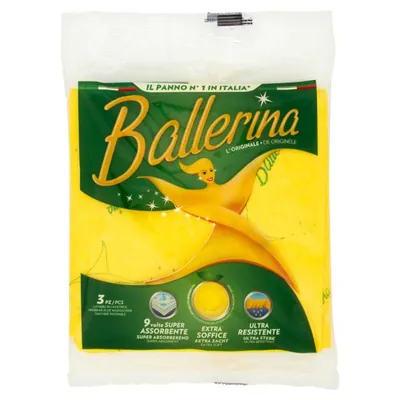 Vim Ballerina multipurpose yellow cloth, 3 pcs