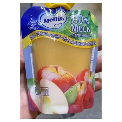 Mellin 100% apple fruit puree pouch, 90 g