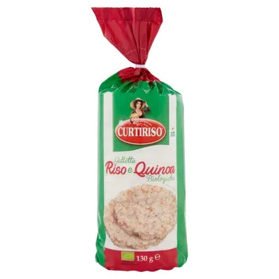 Curtiriso Organic rice and quinoa cakes, 130 g