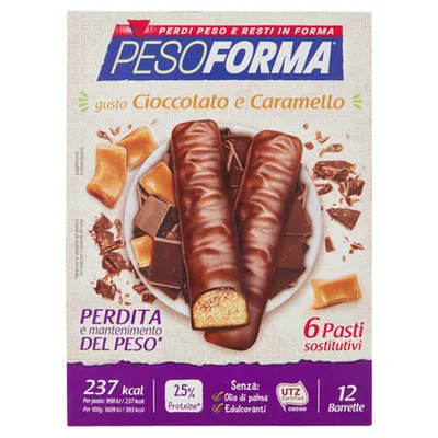 Pesoforma протеиновый батончик со вкусом шоколада и карамели, 420 г