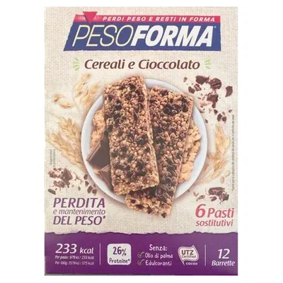 Pesoforma злаковый батончик с шоколадом, 372 г