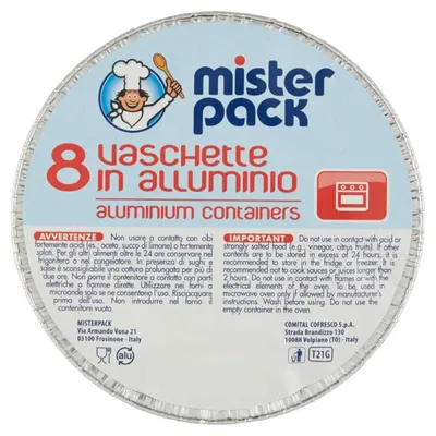 Mister Pack Алюминиевые формы для пудинга, 8 шт.