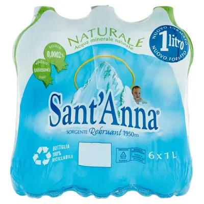 SANT ANNA Acqua Naturale негазированная питьевая вода, 1 л