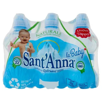 SANT ANNA Acqua Naturale Baby детская негазированная питьевая вода, 0,25 л
