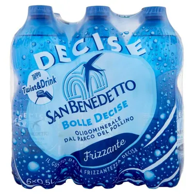 San Benedetto минеральная газированная вода Fonte del Pollino, 6 × 500 мл