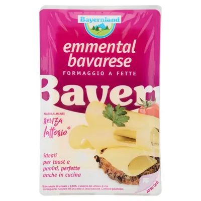 Bayernland Сыр эменталь в ломтиках без лактозы, 100 г