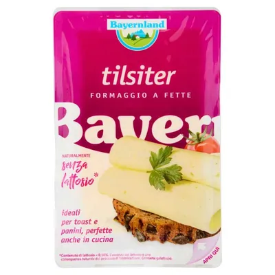 Bayernland Сыр тильзитер в ломтиках без лактозы, 100 г