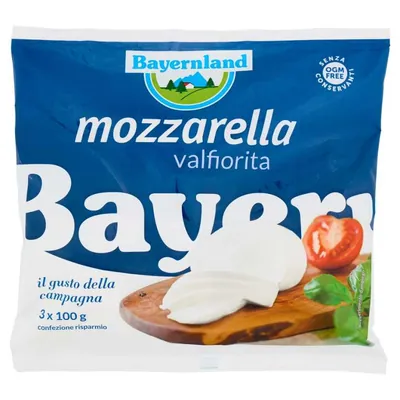 Bayernland Моцарелла Valfiorita, 3 × 100 г