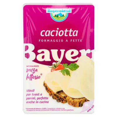 Bayernland Caciotta Cheese Slices Lactose-Free, 100 g