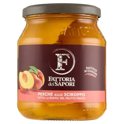 Fattoria dei Sapori Персики в сиропе, 650 мл