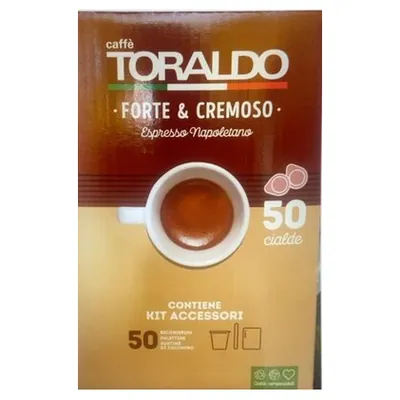Caffè Toraldo Forte e Cremoso coffee pods kit, 50 pcs