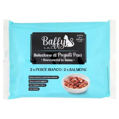 Baffy Cat кусочки с рыбой, 4 × 100 г