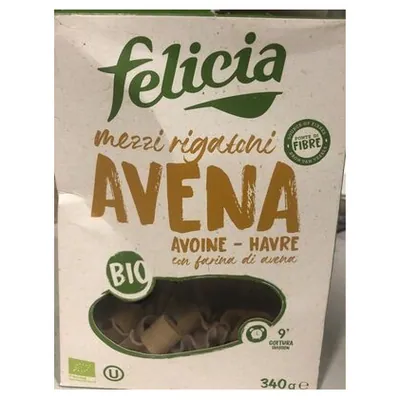 Felicia безглютеновые полуригатони из овсяной муки, 340 г