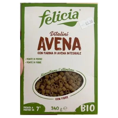 Felicia безглютеновые диталини из овсяной муки, 340 г