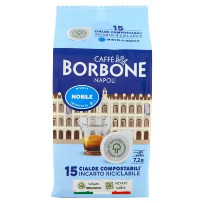 Caffè Borbone Кофе в чалдах компостируемых Miscela Nobile, 15 × 7,2 г