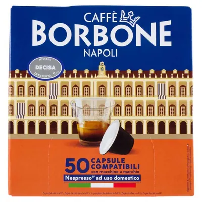 Caffè Borbone Кофе в капсулах Miscela Decisa совместимые с Nespresso, 50 × 5 г