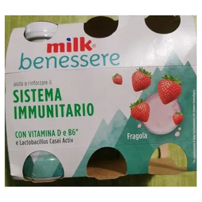Milk immune-boosting strawberry yogurt, 600 g