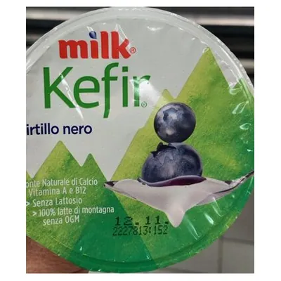 Milk blueberry kefir, 150 g