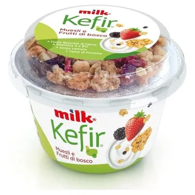 Milk Кефир с мюсли и лесными ягодами, 160 г