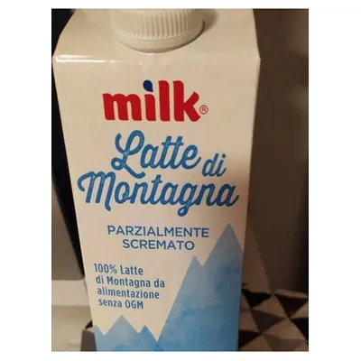 Milk partly skimmed pasteurized mountain milk, 1 l