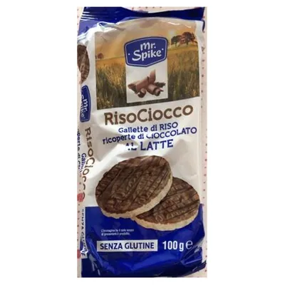 Italy-D rice cakes in milk chocolate, 100 g
