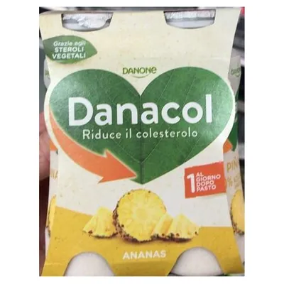Danacol йогурт питьевой функциональный ананас, 400 г