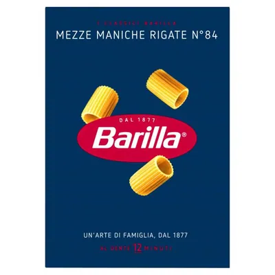 Barilla Mezze Maniche Rigate n.84, 500 g