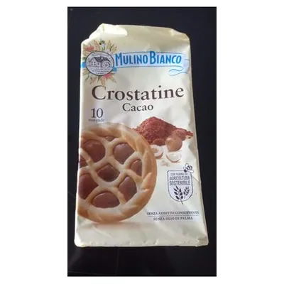 Mulino Bianco песочные тарталетки Crostatine с какао, 400 г (10 шт.)