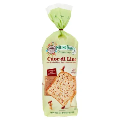 Mulino Bianco хлеб для тостов Cuor di Lino, 400 г