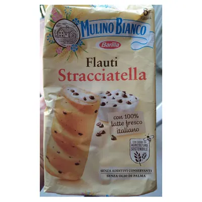 Mulino Bianco бисквитные рулетики Flauti Stracciatella, 280 г