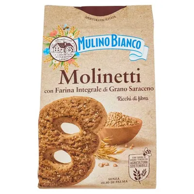 Mulino Bianco печенье Molinetti с цельнозерновой мукой, 350 г