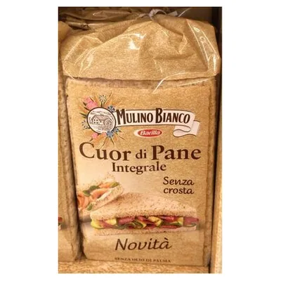 Mulino Bianco wholegrain soft sliced bread Cuor di Pane Integrale, 325 g