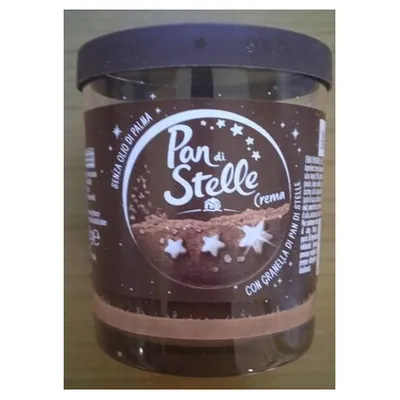 Pan di Stelle шоколадно-ореховая паста с печеньем, 190 г