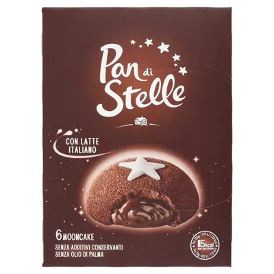 Mulino Bianco Pan di Stelle Mooncake chocolate mini cake, 6 pcs, 210 g