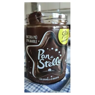 Pan di Stelle chocolate hazelnut spread with cookie pieces, 580 g