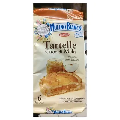 Mulino Bianco песочные пирожные Tartelle с яблочным повидлом, 288 г