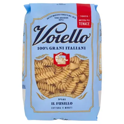 Voiello Il Fusillo N°141 bronze-die extruded pasta made from 100% Italian wheat, 500 g