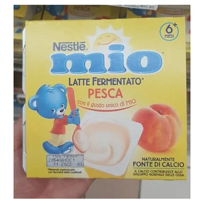 Nestlé Mio fermented milk with peach flavour, 100 g, 4 pcs.